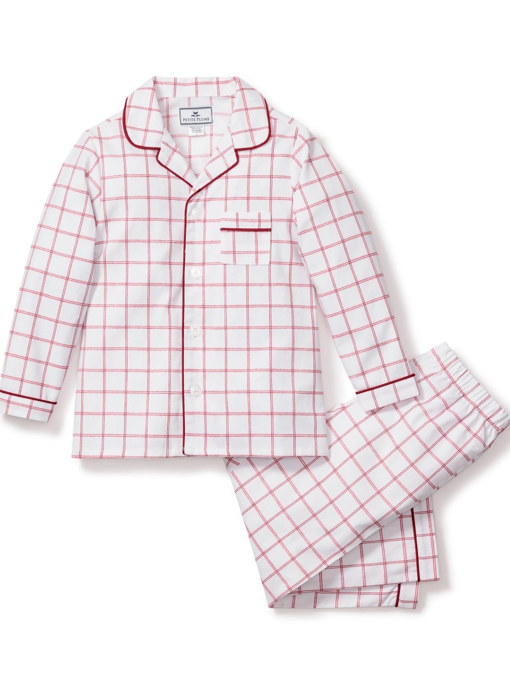 💗 Petite Plume Pink Windowpane Pajama Set Girls 3T Classic